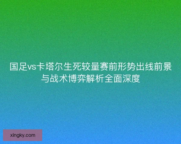 国足vs卡塔尔生死较量赛前形势出线前景与战术博弈解析全面深度